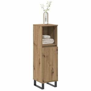 vidaXL Dulap de baie, stejar artizanal, 30x30x100 cm, lemn prelucrat imagine