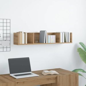 vidaXL Raft perete CD-uri stejar artizanal 100x18x18 cm lemn prelucrat imagine