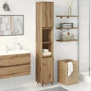 vidaXL Dulap de baie, stejar artizanal, 30x30x190 cm, lemn prelucrat imagine