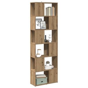 vidaXL Bibliotecă/Separator de cameră, Stejar artizanal, 60x24x186 cm imagine
