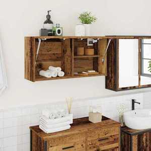 vidaXL Dulap perete de baie, lemn vechi, 80x25x40 cm, lemn prelucrat imagine