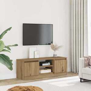 vidaXL Dulap TV, stejar artizanal, 102x30x36 cm, lemn prelucrat imagine