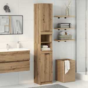 vidaXL Dulap de baie, stejar artizanal, 32x34x188, 5 cm, lemn prelucrat imagine