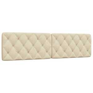 vidaXL Pernă pentru tăblie de pat, crem, 200 cm, material textil imagine