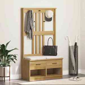 vidaXL Arborele „SANDNES” 87x40x159, 5 cm din lemn masiv de pin imagine