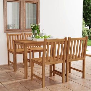 vidaXL Set de mobilier de grădină cu 5 piese, 120x70 cm, lemn masiv de tec imagine