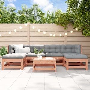 vidaXL Set mobilier de grădină cu perne, 7 piese, lemn masiv douglas imagine