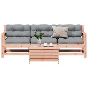 vidaXL Set mobilier de grădină cu perne, 4 piese, lemn masiv douglas imagine