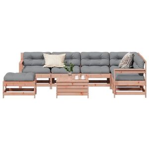 vidaXL Set mobilier de grădină cu perne, 8 piese, lemn masiv douglas imagine