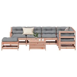 vidaXL Set mobilier de grădină cu perne, 8 piese, lemn masiv douglas imagine