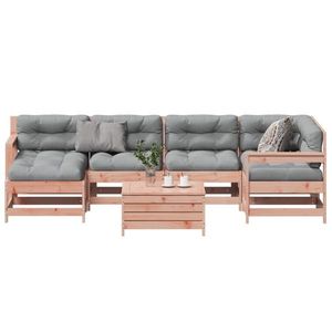 vidaXL Set mobilier de grădină cu perne, 7 piese, lemn masiv douglas imagine