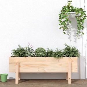 vidaXL Strat înălțat de grădină, 101x30x38 cm, lemn masiv de pin imagine