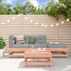 vidaXL Set mobilier de grădină cu perne, 4 piese, lemn masiv douglas imagine