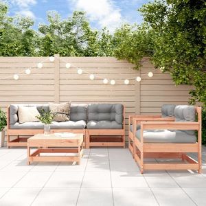 vidaXL Set mobilier de grădină cu perne, 6 piese, lemn masiv Douglas imagine