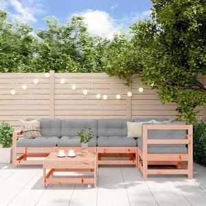 vidaXL Set mobilier de grădină cu perne, 6 piese, lemn masiv Douglas imagine