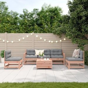 vidaXL Set mobilier de grădină cu perne, 6 piese, lemn masiv Douglas imagine