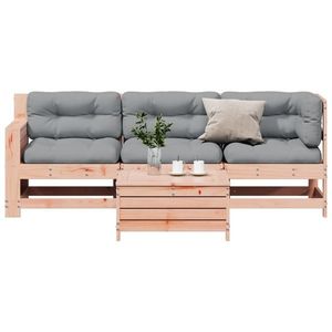 vidaXL Set mobilier de grădină cu perne, 4 piese, lemn masiv douglas imagine