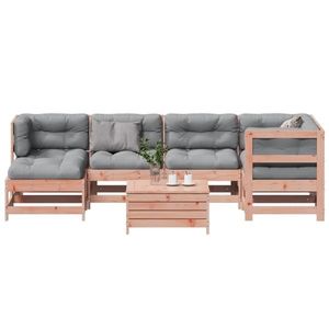 vidaXL Set mobilier de grădină cu perne, 7 piese, lemn masiv douglas imagine