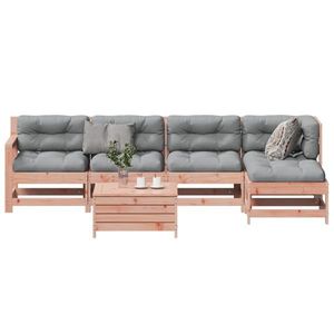 vidaXL Set mobilier de grădină cu perne, 6 piese, lemn masiv Douglas imagine
