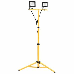 vidaXL Proiector cu LED și trepied, 2x50 W, alb cald imagine