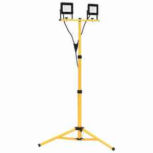 vidaXL Proiector LED cu trepied, 2x30 W, alb cald imagine