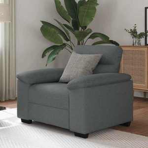 vidaXL Canapea Scaun Gri Inchis 60 cm Tesatura imagine