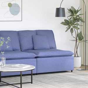 vidaXL Modul central canapea modulară cu perne, albastru jeans, 100 cm imagine