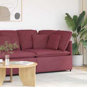 vidaXL Modul modular de colț pentru canapea cu perne, roșu vin, 100 cm imagine