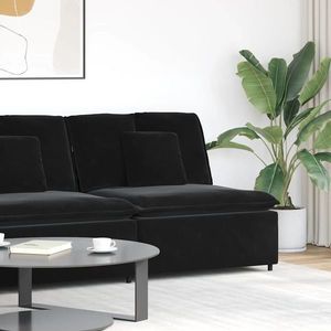 vidaXL Modul central de canapea modulară cu perne, negru, 100 cm imagine
