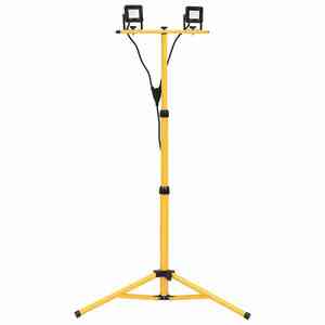 vidaXL Proiector cu LED și trepied, 2x10 W, alb cald imagine
