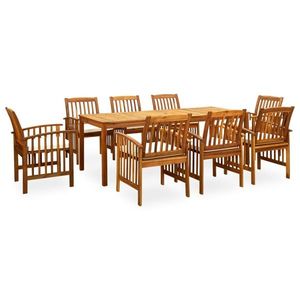 vidaXL Set mobilier de grădină cu perne, 9 piese, lemn masiv acacia imagine