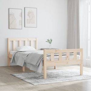 vidaXL Cadru de pat single, 90x190 cm, lemn masiv imagine
