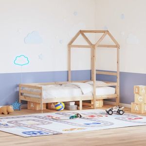 vidaXL Pat de zi cu acoperiș, 80x200 cm, lemn masiv de pin imagine