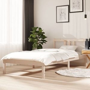 vidaXL Cadru de pat single, 90x190 cm, lemn masiv imagine