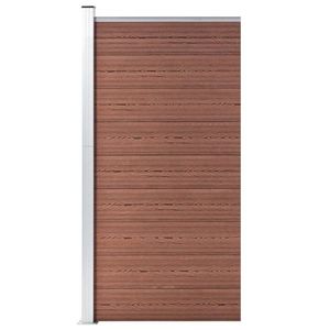 vidaXL Panou de gard, maro, 95x186 cm, WPC imagine