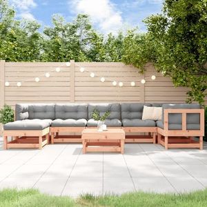 vidaXL Set mobilier de grădină cu perne, 8 piese, lemn masiv douglas imagine