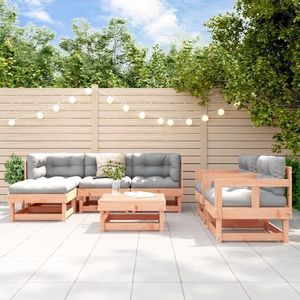 vidaXL Set mobilier de grădină cu perne, 7 piese, lemn masiv douglas imagine