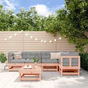 vidaXL Set mobilier de grădină cu perne, 6 piese, lemn masiv Douglas imagine