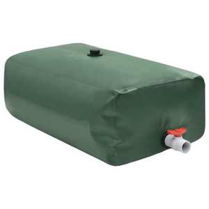 vidaXL Rezervor de apă cu robinet, pliabil, 100 L, PVC imagine