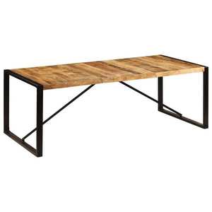 vidaXL Masă de bucătărie, 220 x 100 x 75 cm, lemn masiv de mango imagine