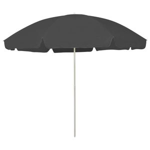 vidaXL Umbrelă de soare de plajă, antracit, 300 cm imagine