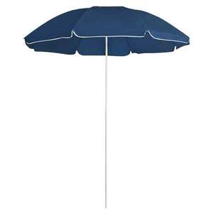 vidaXL Umbrelă de soare de grădină, stâlp din oțel, albastru, 180 cm imagine