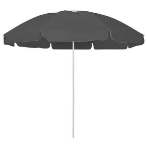 vidaXL Umbrelă de soare de plajă, antracit, 240 cm imagine