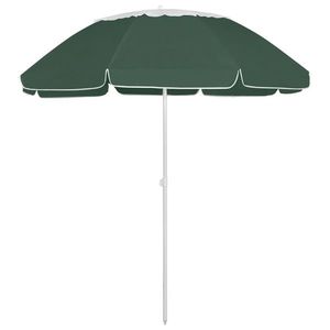 vidaXL Umbrelă de soare de plajă, verde, 300 cm imagine