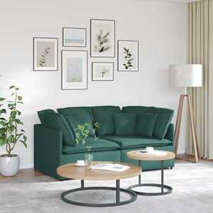vidaXL Canapea modulară cu perne, verde închis, textil imagine