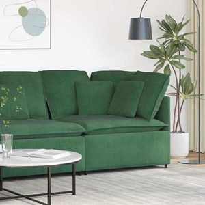 vidaXL Modul de colț pentru canapea modulară cu perne verde închis 100 cm imagine