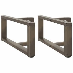 vidaXL Picioare pentru măsuță de cafea în formă de T, 2 buc., negru, 60x25x(30-31) cm, oțel imagine