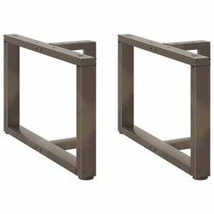 vidaXL Picioare pentru măsuță de cafea în formă de T, 2 buc., negru, 60x25x(42-43) cm, oțel imagine