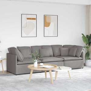 vidaXL Canapea modulară cu perne, gri taupe, textil imagine