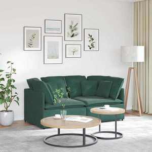 vidaXL Canapea modulară cu perne, verde închis, catifea imagine